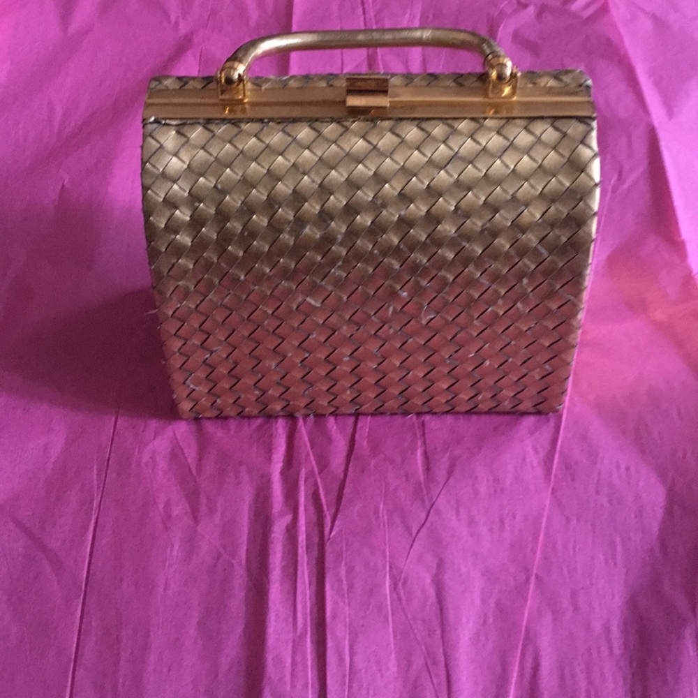 Vintage gold Harve Benard evening mini purse.
